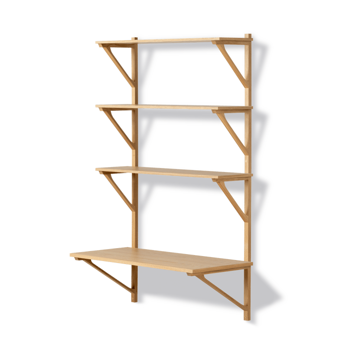 BM29 ράφι με γραφείο 78x134 cm - Δρυς λούστρο - Fredericia Furniture