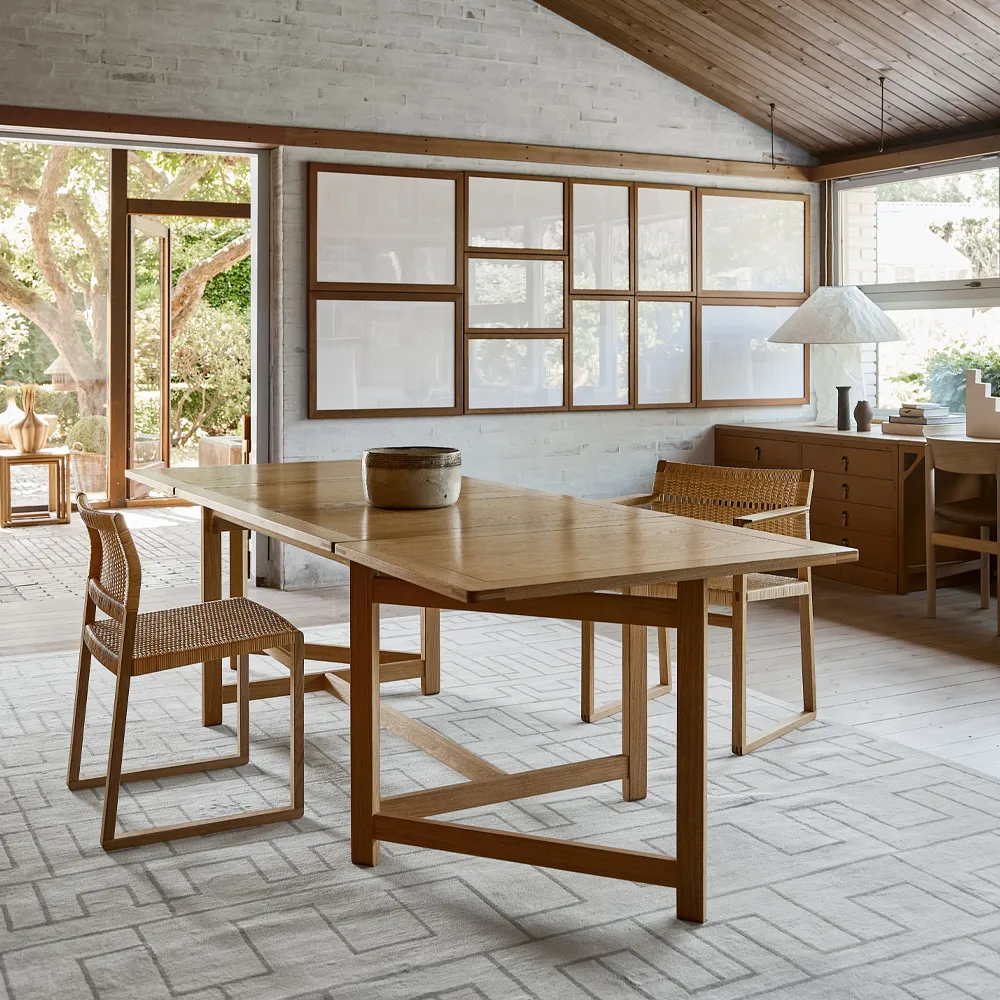 BM61 καρέκλα, Ροτίν-λουστραρισμένη δρύινη βάση Fredericia Furniture