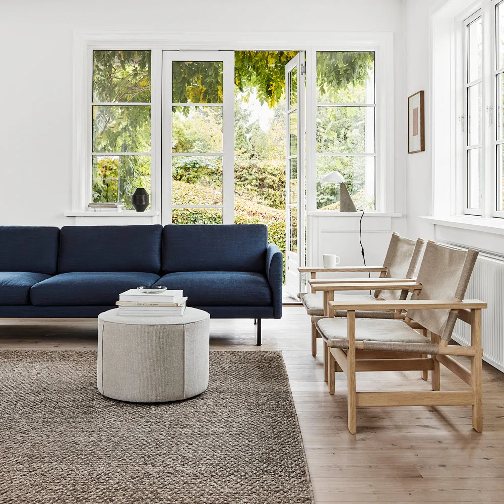 Calmo 5623 καναπές, Sunniva 242-μαύρο μέταλλο Fredericia Furniture