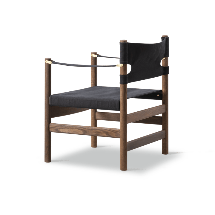 Canvas 21 καρέκλα με μπράτσα, Μαύρο canvas-λαδωμένη δρυς Fredericia Furniture