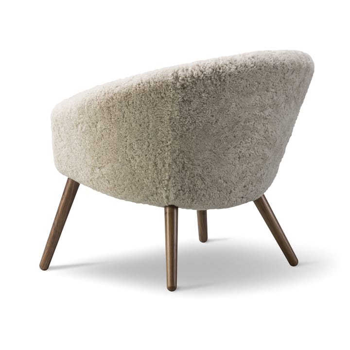 Ditzel πολυθρόνα lounge από δέρμα προβάτου, Moonlight-walnut Fredericia Furniture