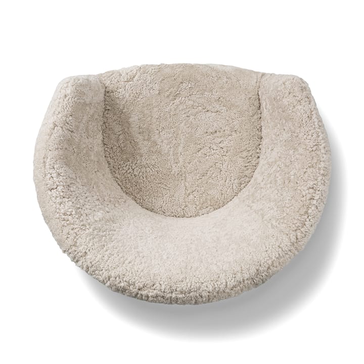 Ditzel πολυθρόνα lounge από δέρμα προβάτου, Moonlight-walnut Fredericia Furniture