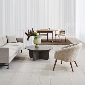 Ditzel πολυθρόνα lounge από δέρμα προβάτου - Moonlight-walnut - Fredericia Furniture