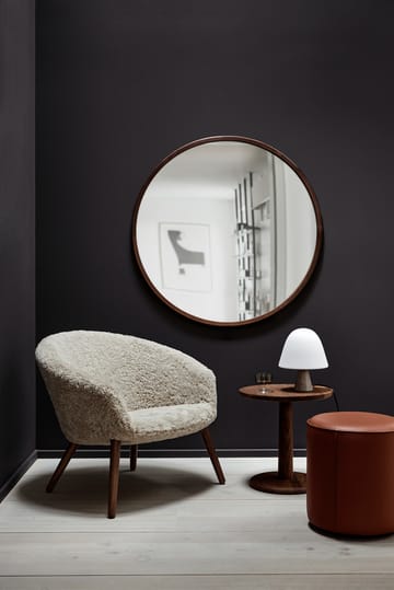 Ditzel πολυθρόνα lounge από δέρμα προβάτου - Moonlight-walnut - Fredericia Furniture