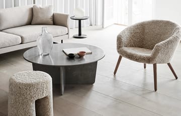 Ditzel πολυθρόνα lounge από δέρμα προβάτου - Moonlight-walnut - Fredericia Furniture