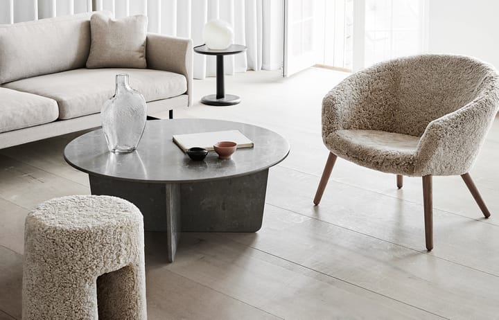 Ditzel πολυθρόνα lounge από δέρμα προβάτου, Moonlight-walnut Fredericia Furniture