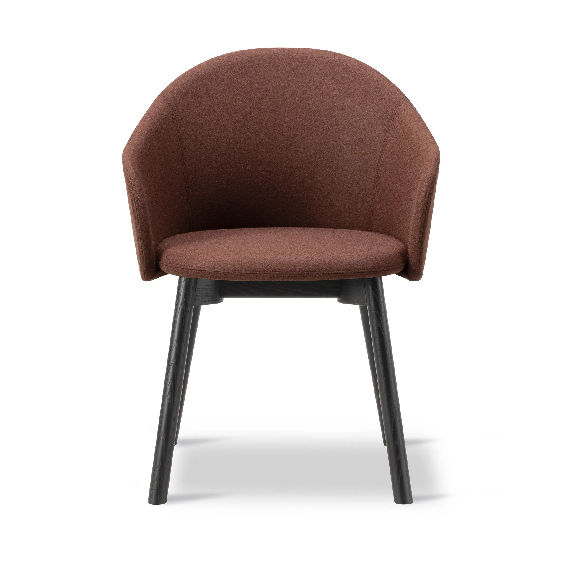 Gomo Armchair πολυθρόνα ξύλινη βάση, Blazer CUZ4D Dunalk-μαύρη λακαρισμένη δρυς Fredericia Furniture