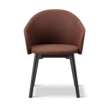 Gomo Armchair πολυθρόνα ξύλινη βάση - Blazer CUZ4D Dunalk-μαύρη λακαρισμένη δρυς - Fredericia Furniture