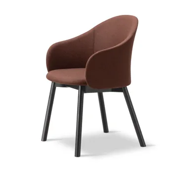 Gomo Armchair πολυθρόνα ξύλινη βάση - Blazer CUZ4D Dunalk-μαύρη λακαρισμένη δρυς - Fredericia Furniture