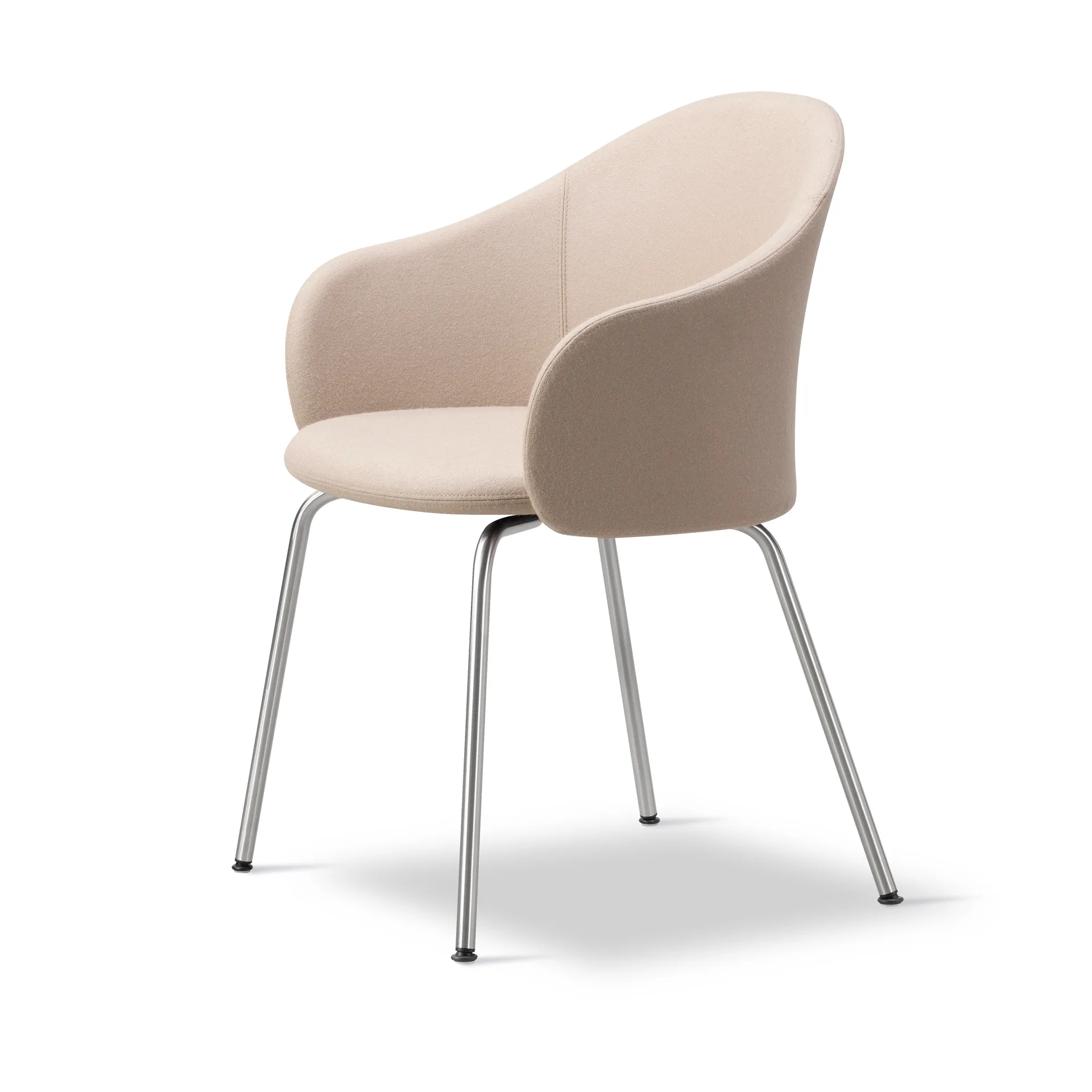 Gomo Armchair πολυθρόνα tube base, Blazer CUZ47 Fairfield-ανοξείδωτο ατσάλι Fredericia Furniture