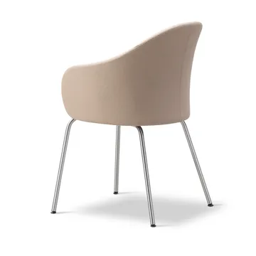 Gomo Armchair πολυθρόνα tube base - Blazer CUZ47 Fairfield-ανοξείδωτο ατσάλι - Fredericia Furniture