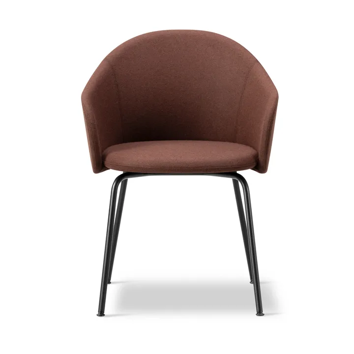 Gomo Armchair πολυθρόνα tube base - Blazer CUZ4D Dunalk-μαύρο - Fredericia Furniture