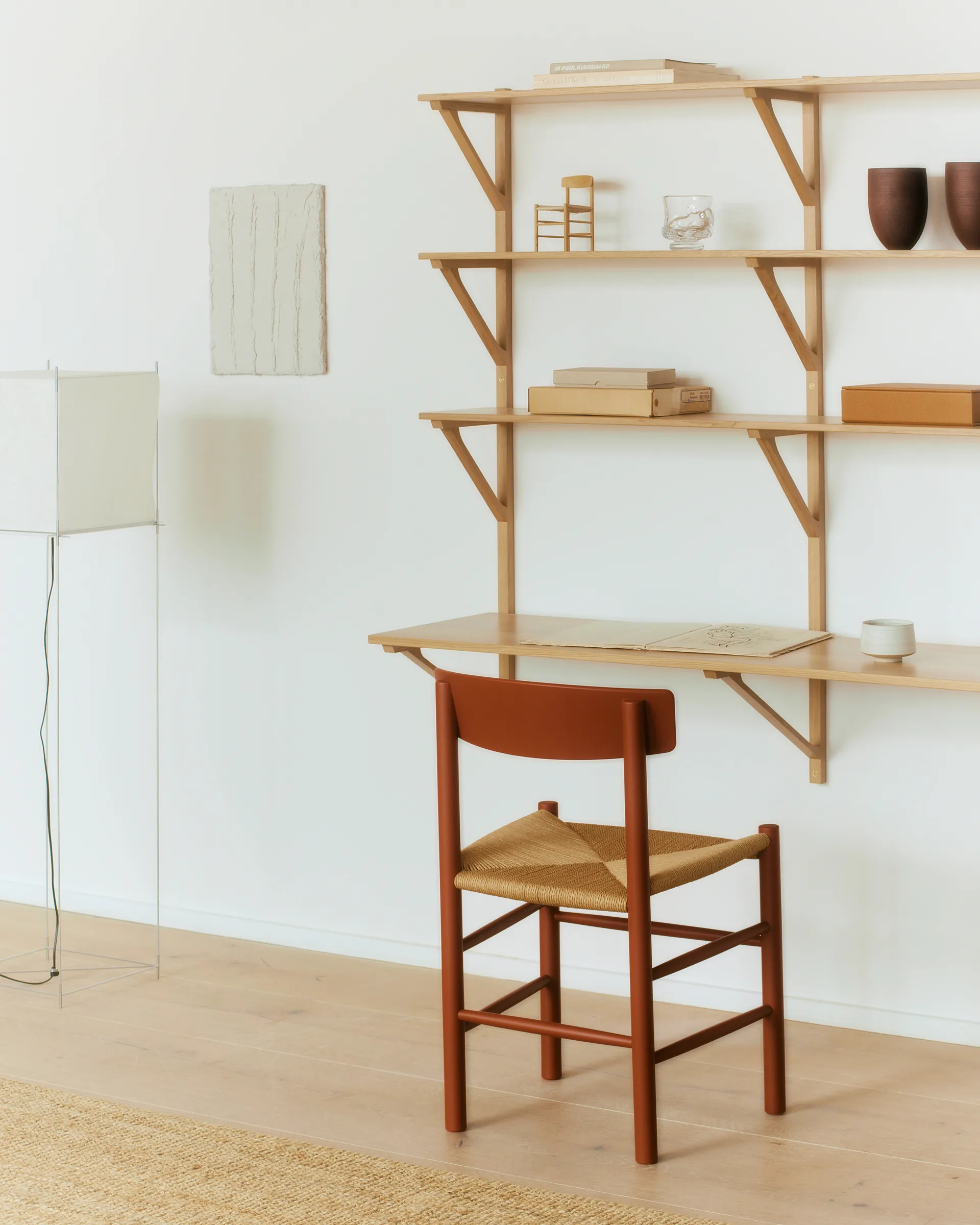 J39 καρέκλα, Heritage red-πλέξη φυσική Fredericia Furniture