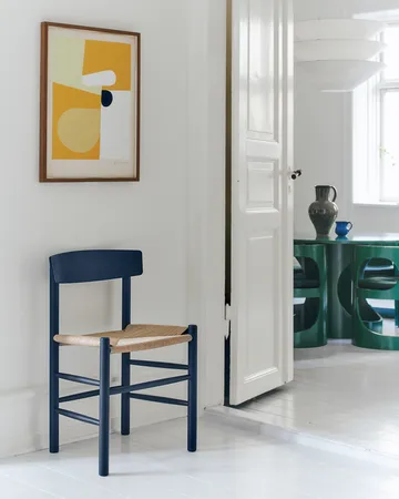 J39 καρέκλα - Indigo blue-πλέξη φυσική - Fredericia Furniture
