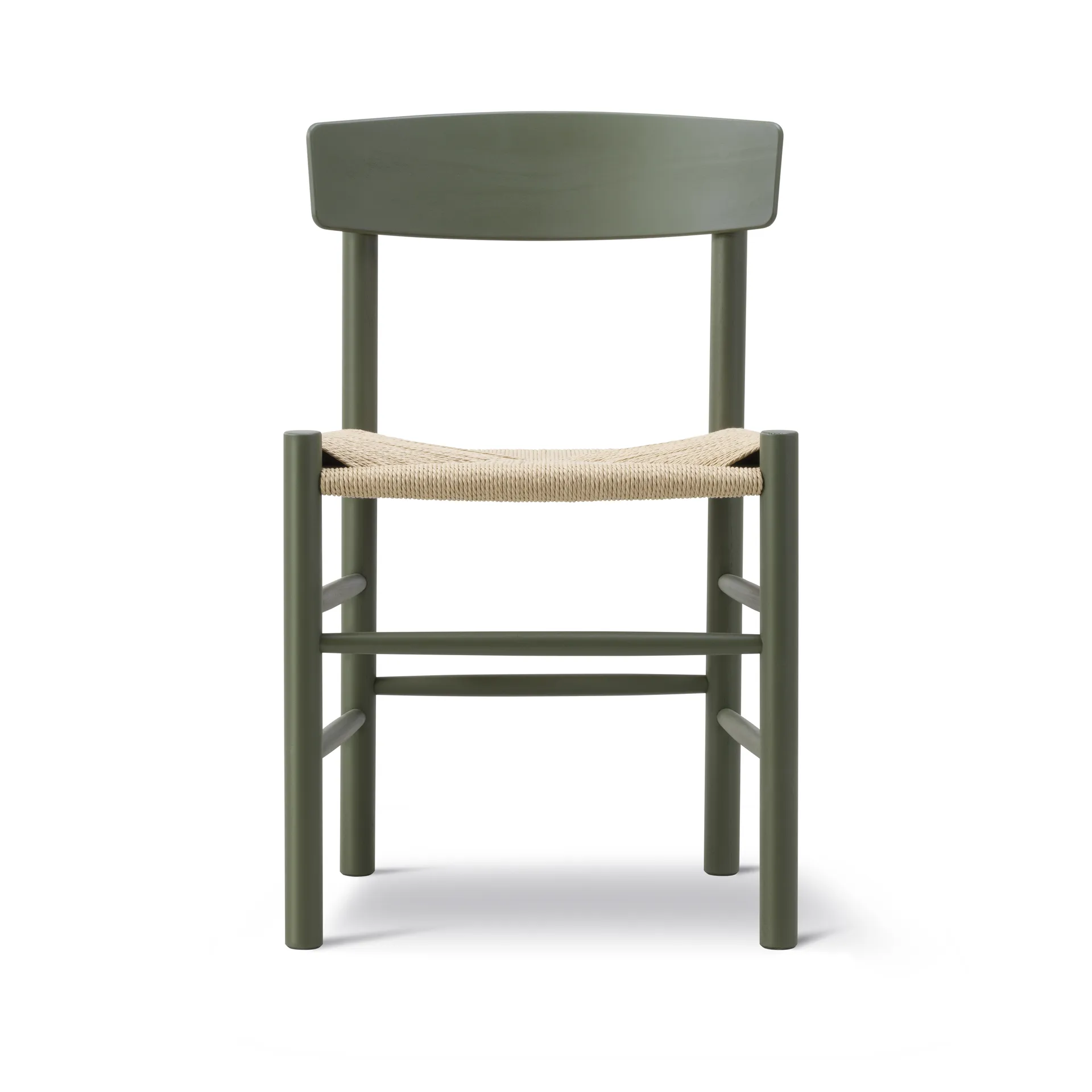 J39 καρέκλα, Khaki green-πλέξη φυσική Fredericia Furniture