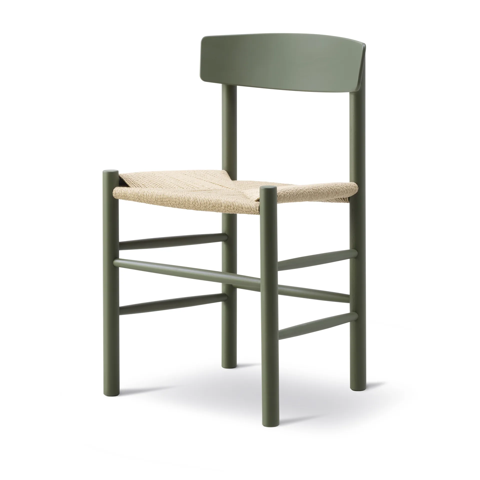 J39 καρέκλα, Khaki green-πλέξη φυσική Fredericia Furniture