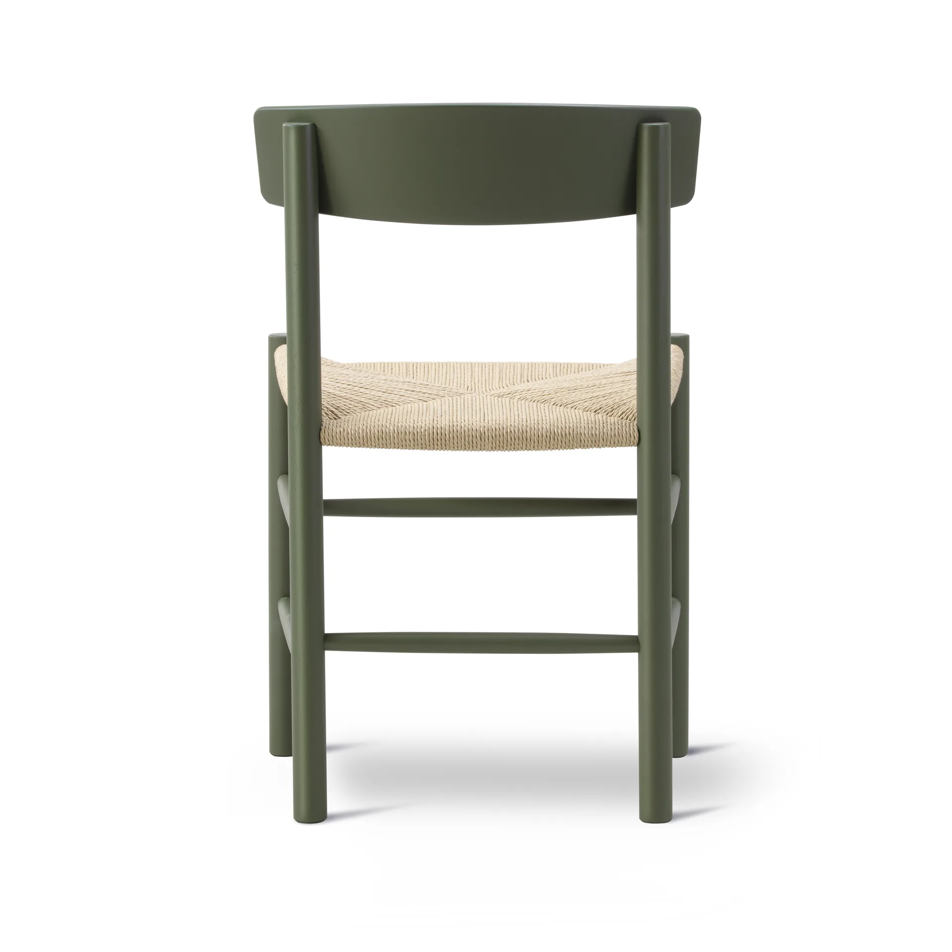 J39 καρέκλα, Khaki green-πλέξη φυσική Fredericia Furniture