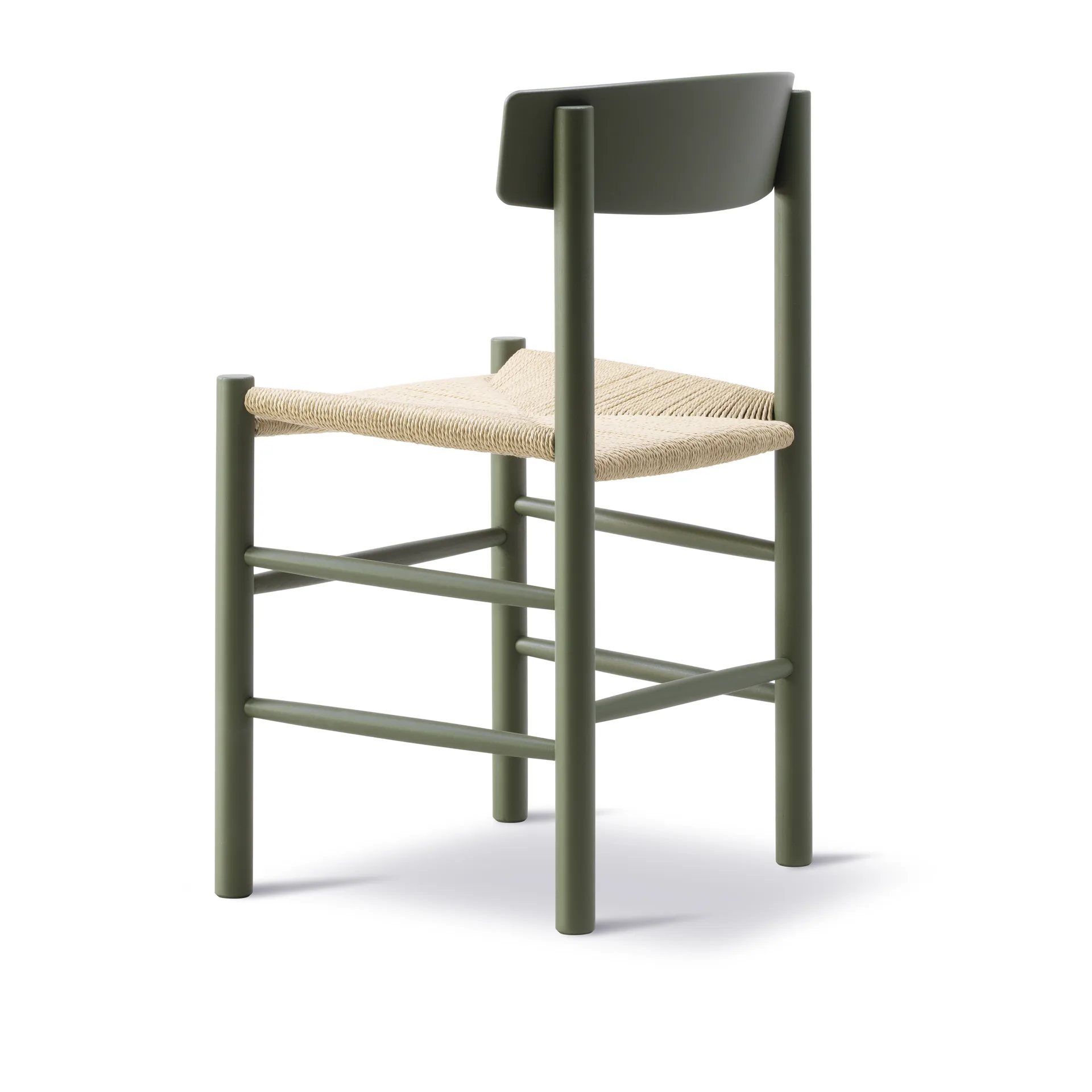 J39 καρέκλα, Khaki green-πλέξη φυσική Fredericia Furniture