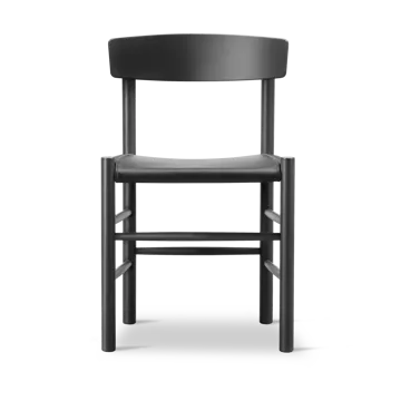 J39 καρέκλα - Μαύρη λακαρισμένη οξιά-δέρμα Omni 301 - Fredericia Furniture