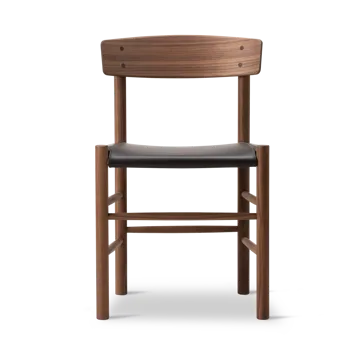 J39 καρέκλα - Λαδιωμένος καρυδιά-Δερμάτινο Omni 377 σκούρο καφέ - Fredericia Furniture