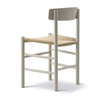 J39 καρέκλα - Pebble grey-πλέξη φυσική - Fredericia Furniture