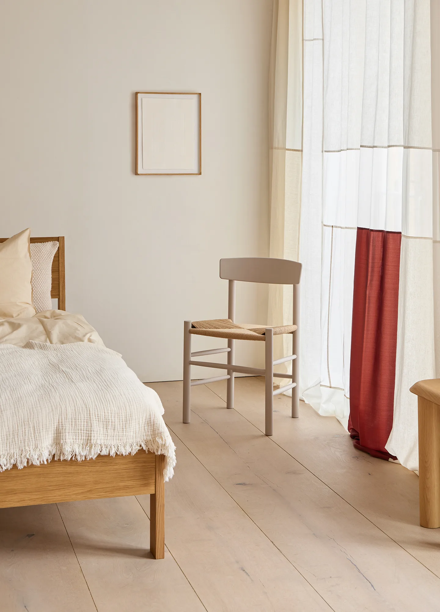 J39 καρέκλα, Pebble grey-πλέξη φυσική Fredericia Furniture