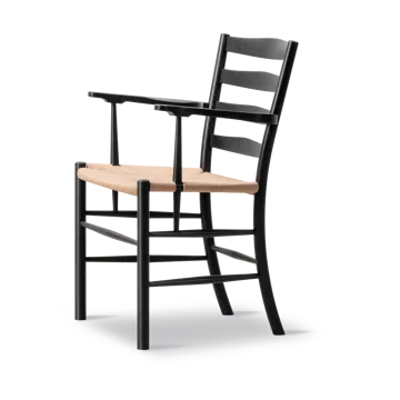 Klint καρεκλο-ποδιά - Φυσικό πλεκτό-μαύρη λουστραρισμένη δρυς - Fredericia Furniture