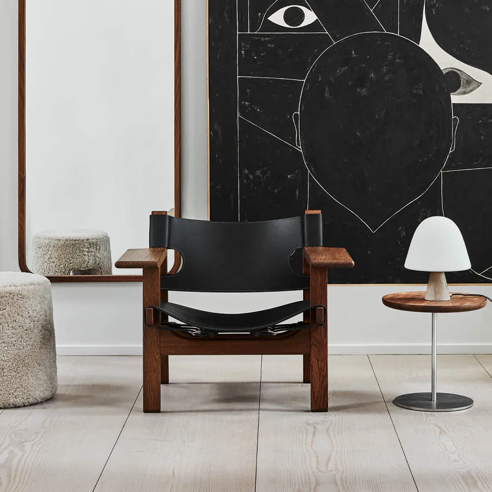 Meadow επιτραπέζιο φωτιστικό, Opal-σκούρο atlantico ασβεστόλιθος Fredericia Furniture