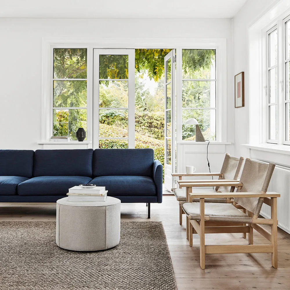 Mono sittpuff, Grand linen μπεζ-Ø55 εκ. Fredericia Furniture