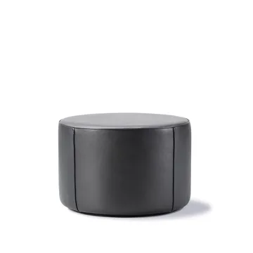 Mono sittpuff - Δέρμα omni 301 μαύρο-Ø55 εκ. - Fredericia Furniture