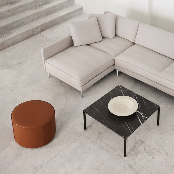 Mono sittpuff, Δέρμα omni 301 μαύρο-Ø55 εκ. Fredericia Furniture
