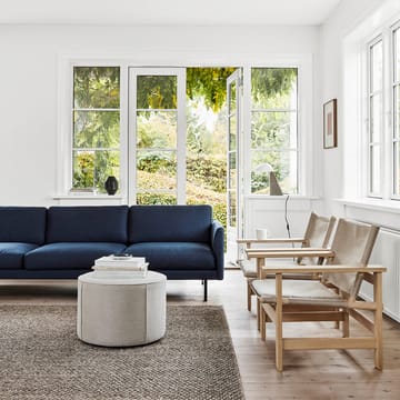 Mono sittpuff - Δέρμα omni 307 κονιάκ-Ø55 εκ. - Fredericia Furniture