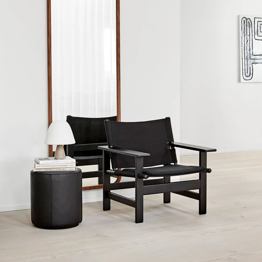 Mono sittpuff, Δέρμα omni 307 κονιάκ-Ø55 εκ. Fredericia Furniture