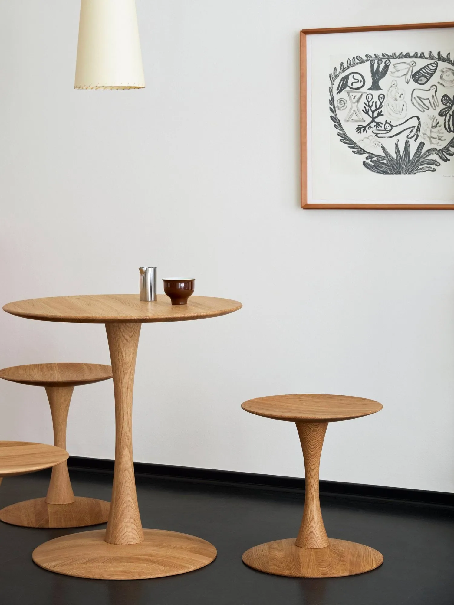 ND102 Trisse σκαμπό, Καπνισμένη λαδωμένη δρυς Ø40x46 cm Fredericia Furniture