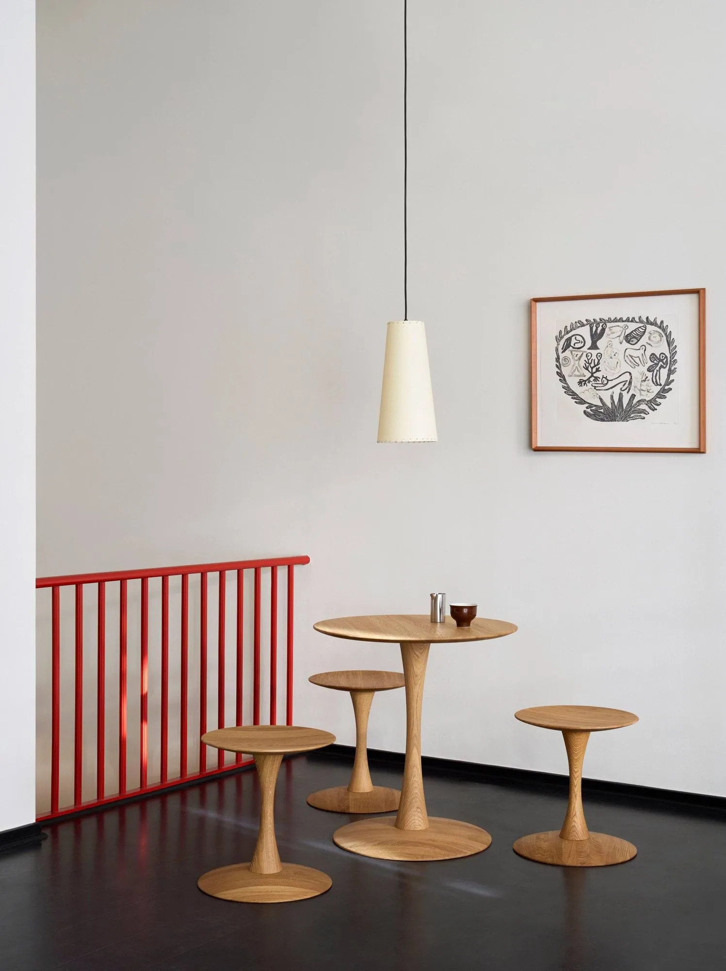 ND107 Trisse τραπέζι φαγητού, Λαδωμένη δρυς, Ø75x73 εκ. Fredericia Furniture