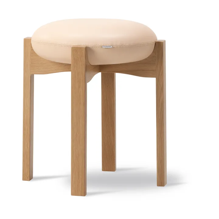 Pioneer σκαμπό χαμηλό - Δέρμα Vegeta 90-λακαρισμένη δρυς - Fredericia Furniture