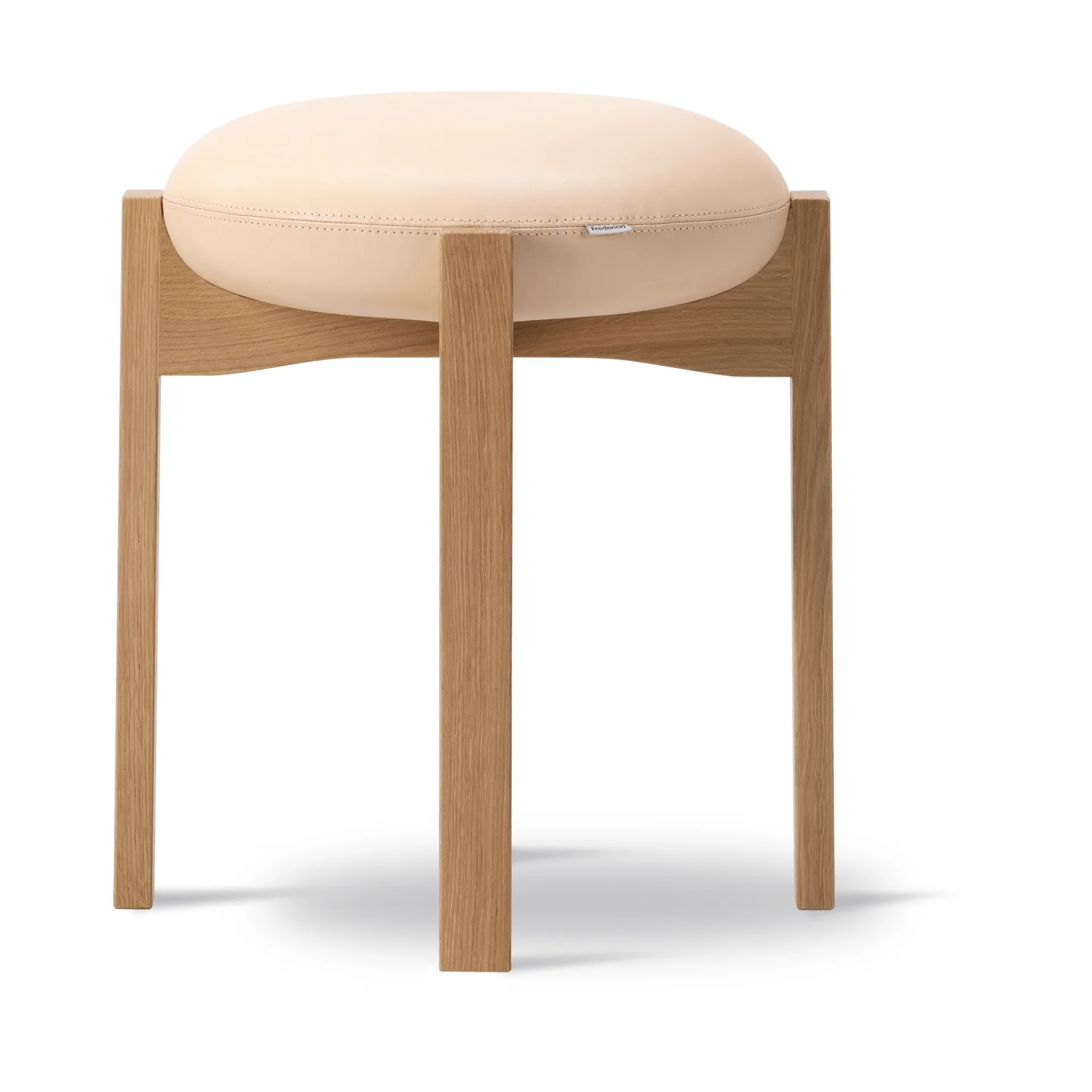 Pioneer σκαμπό χαμηλό, Δέρμα Vegeta 90-λακαρισμένη δρυς Fredericia Furniture