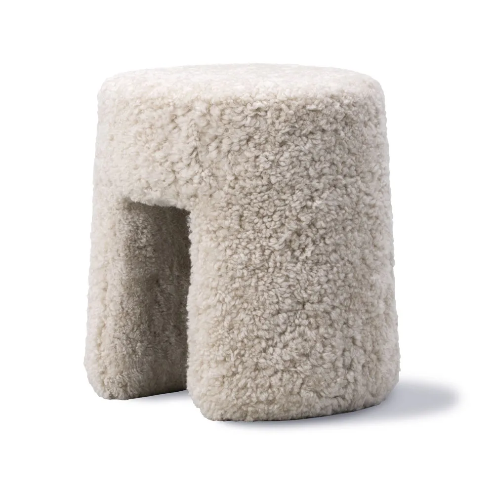 Sequoia σκαμπό, Δέρμα προβάτου moonlight Fredericia Furniture