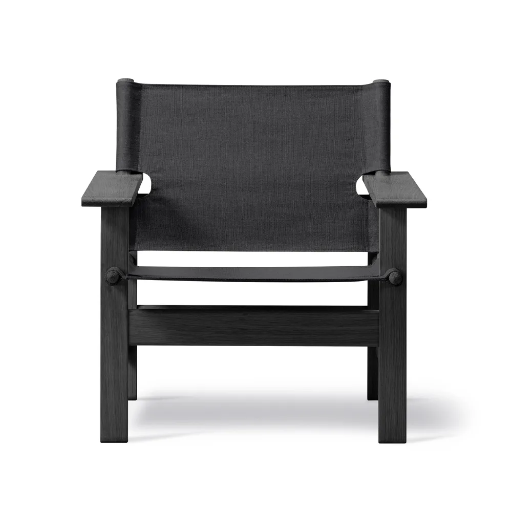 The Canvas Chair πολυθρόνα, Canvas μαύρο-μαύρη λουστραρισμένη δρυς Fredericia Furniture