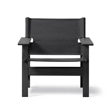 The Canvas Chair πολυθρόνα - Canvas μαύρο-μαύρη λουστραρισμένη δρυς - Fredericia Furniture