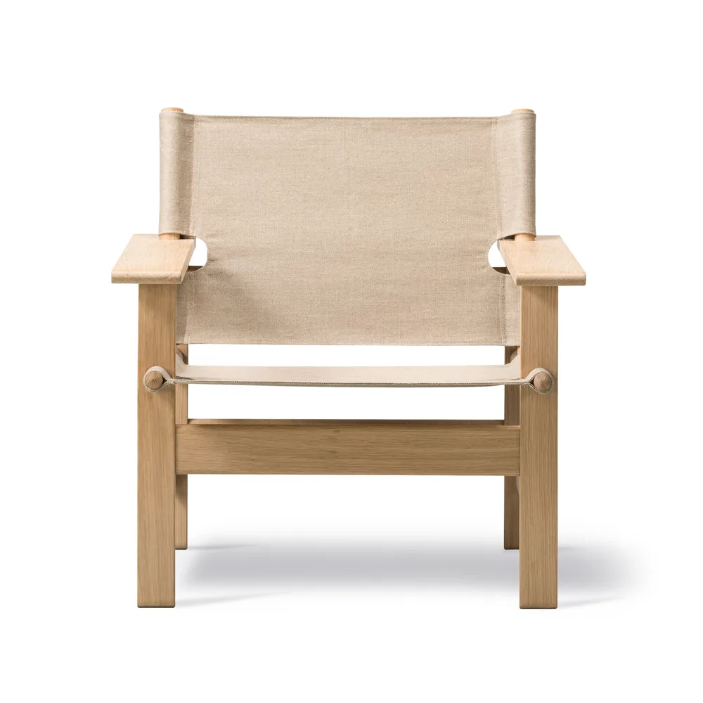 The Canvas Chair πολυθρόνα, Canvas φυσικό-ανοιχτό λαδωμένη δρύινη βάση Fredericia Furniture