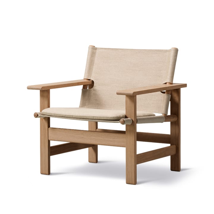 The Canvas Chair πολυθρόνα, Canvas φυσικό-ανοιχτό λαδωμένη δρύινη βάση, συμπ. canvas μαξιλάρι Fredericia Furniture