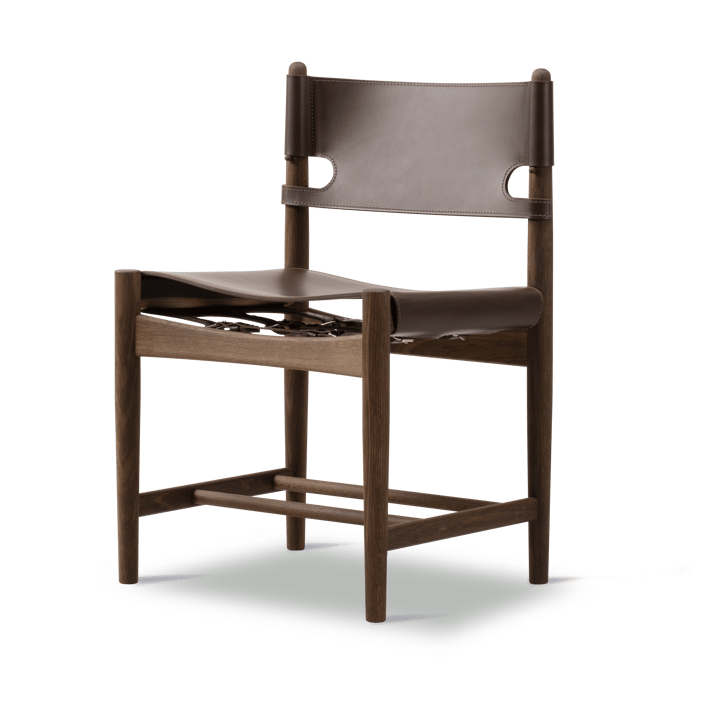 Η καρέκλα τραπεζαρίας The Spanish Dining Chair - Δέρμα σκούρο καφέ-καπνισμένη δρυς - Fredericia Furniture