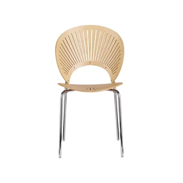 Trinidad 3398 καρέκλα - Διαφανές λούστρο οξιά-πόδια χρώμιο - Fredericia Furniture