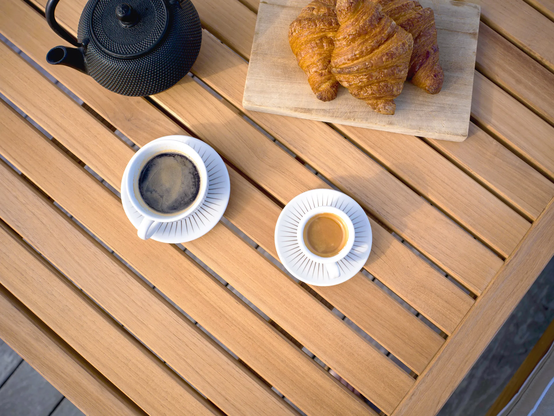 64 επιπλέον πλάκα με πόδια, Teak, 128x120x68 εκ. Fri Form