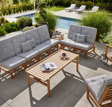 64 επιπλέον πλάκα με πόδια - Teak, 150x73x51 εκ. - Fri Form