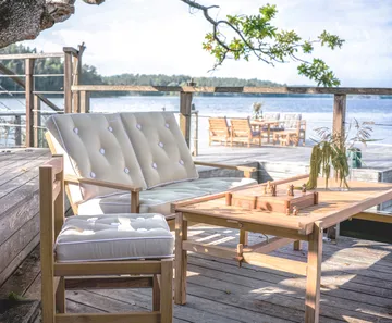 64 επιπλέον πλάκα με πόδια - Teak, 150x73x51 εκ. - Fri Form