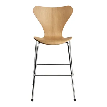 3177 Series 7 Junior καρέκλα chrome - Lacquered oak veneer - Fritz Hansen