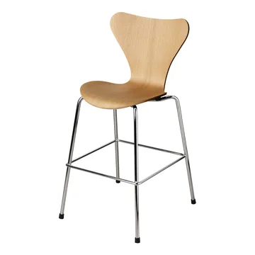 3177 Series 7 Junior καρέκλα chrome - Lacquered oak veneer - Fritz Hansen