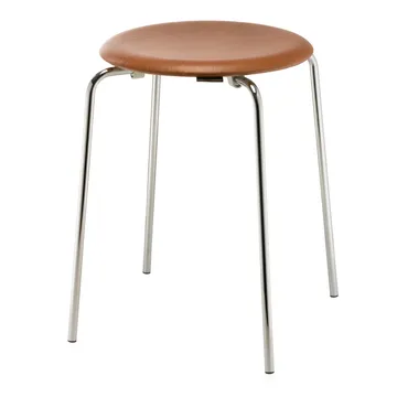 Dot δερμάτινο σκαμπό - Wild leather walnut - Fritz Hansen